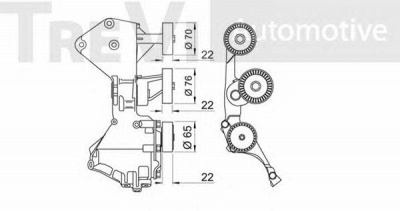TREVI AUTOMOTIVE ta1641 -  Натяжная планка, поликлиновой ремень